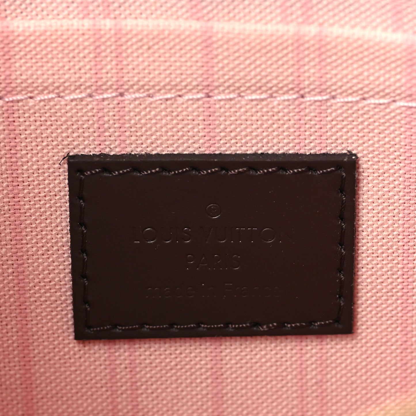 Damier Ebene Neverfull MM GM Pochette Rose Ballerine