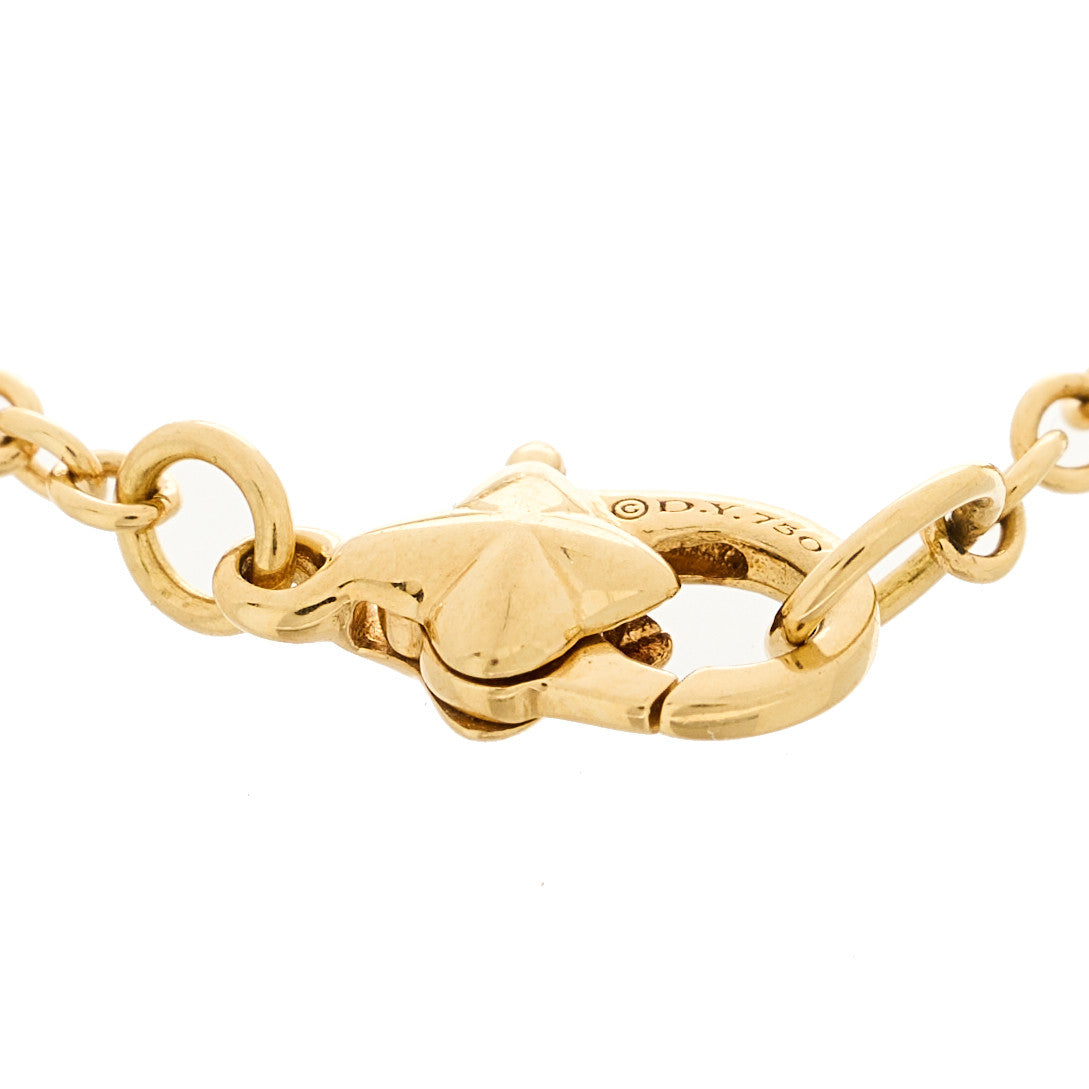 18K Yellow Gold Diamond Malachite Petite Elements Bracelet