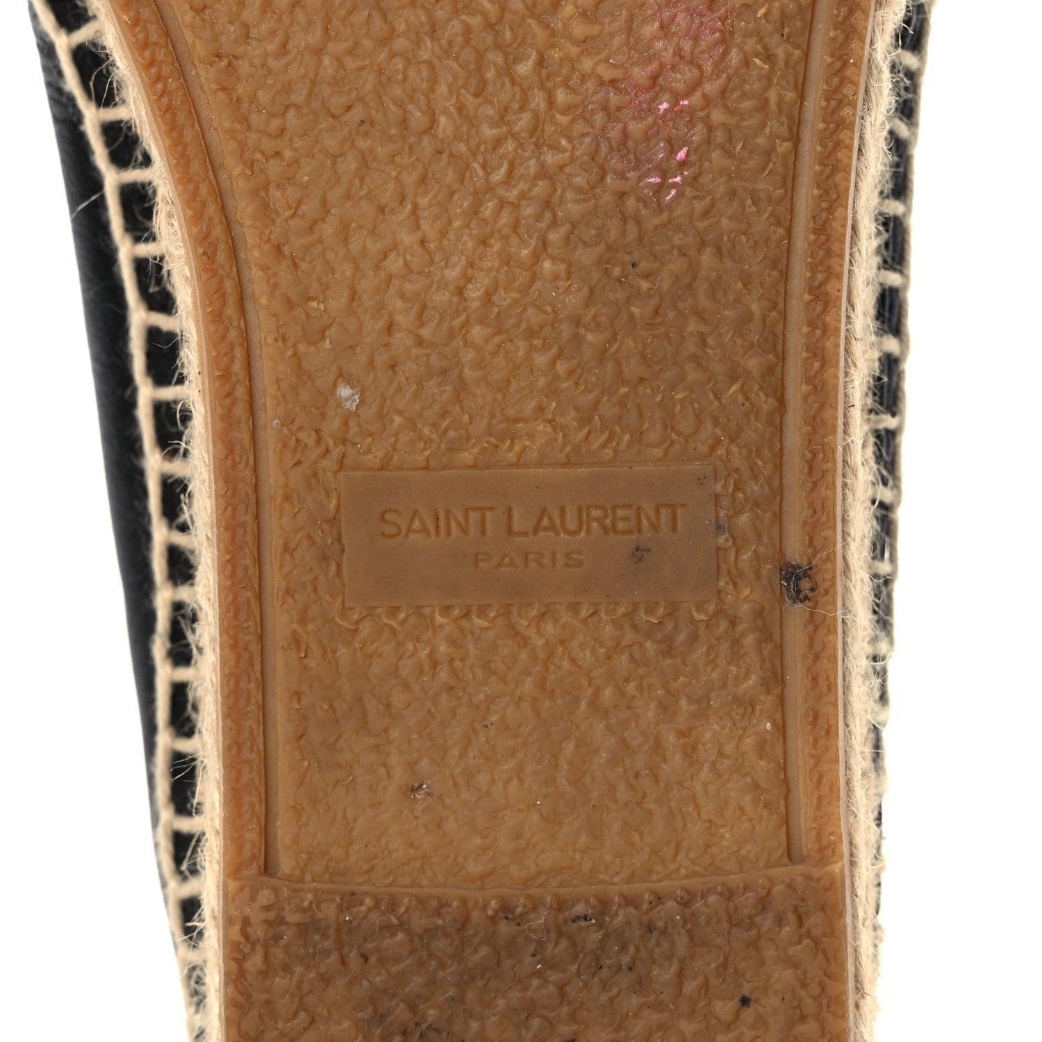 Saint Laurent Lambskin Monogram Espadrilles 38 Black 10 of 10