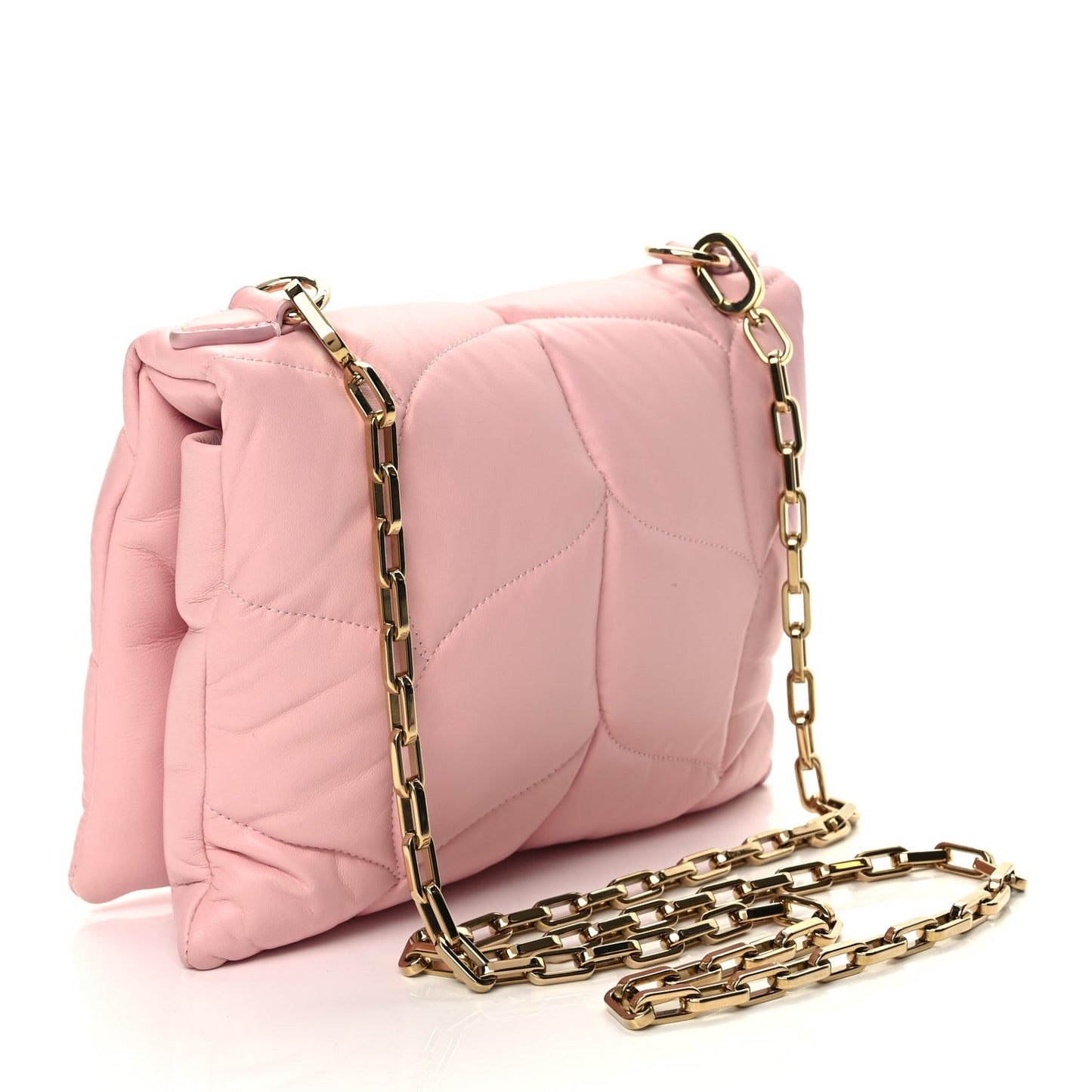 Nappa Pillow Quilted Little Softie Bag Powder Rose