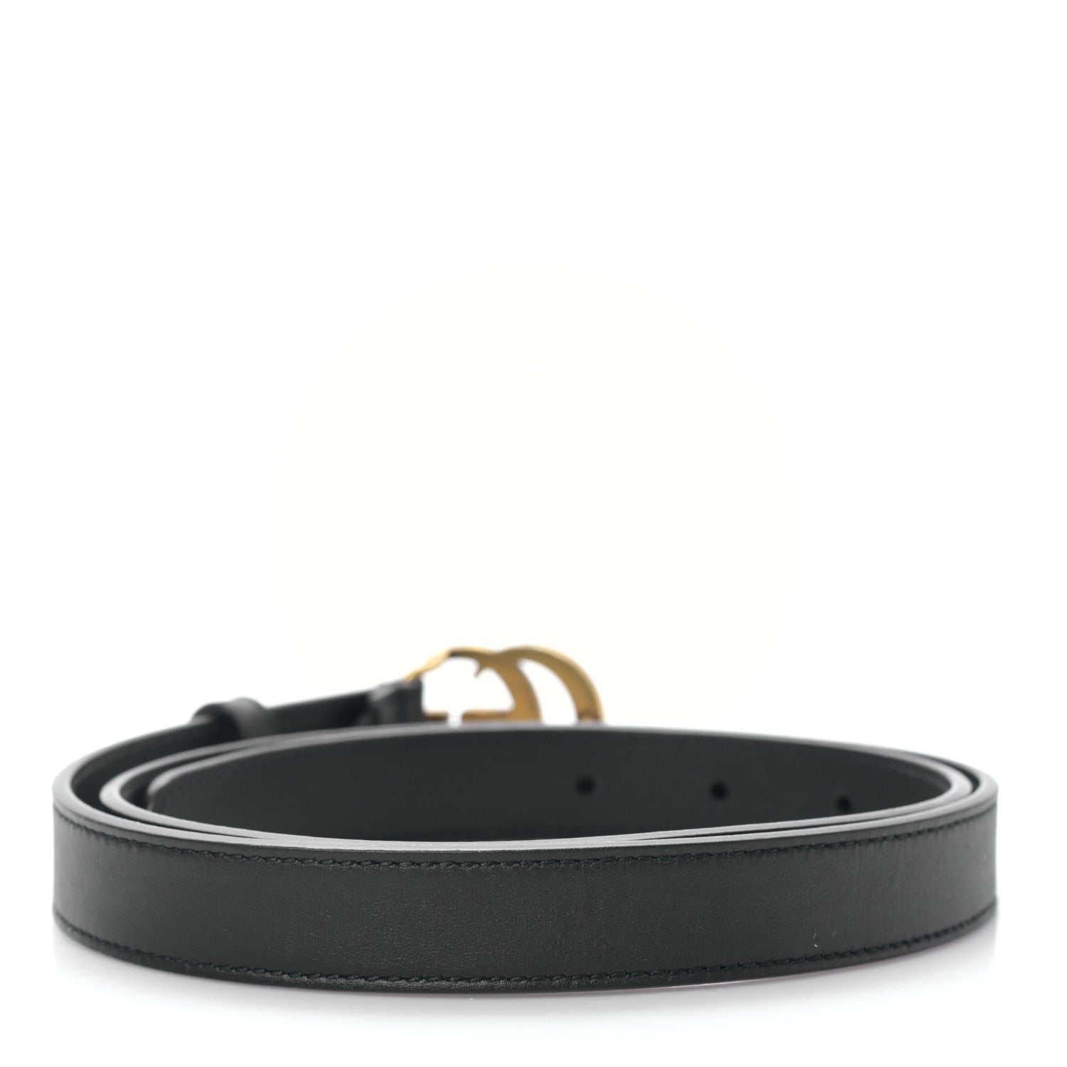 Gucci Calfskin Double G 20mm Belt 80 32 Black 2 of 4