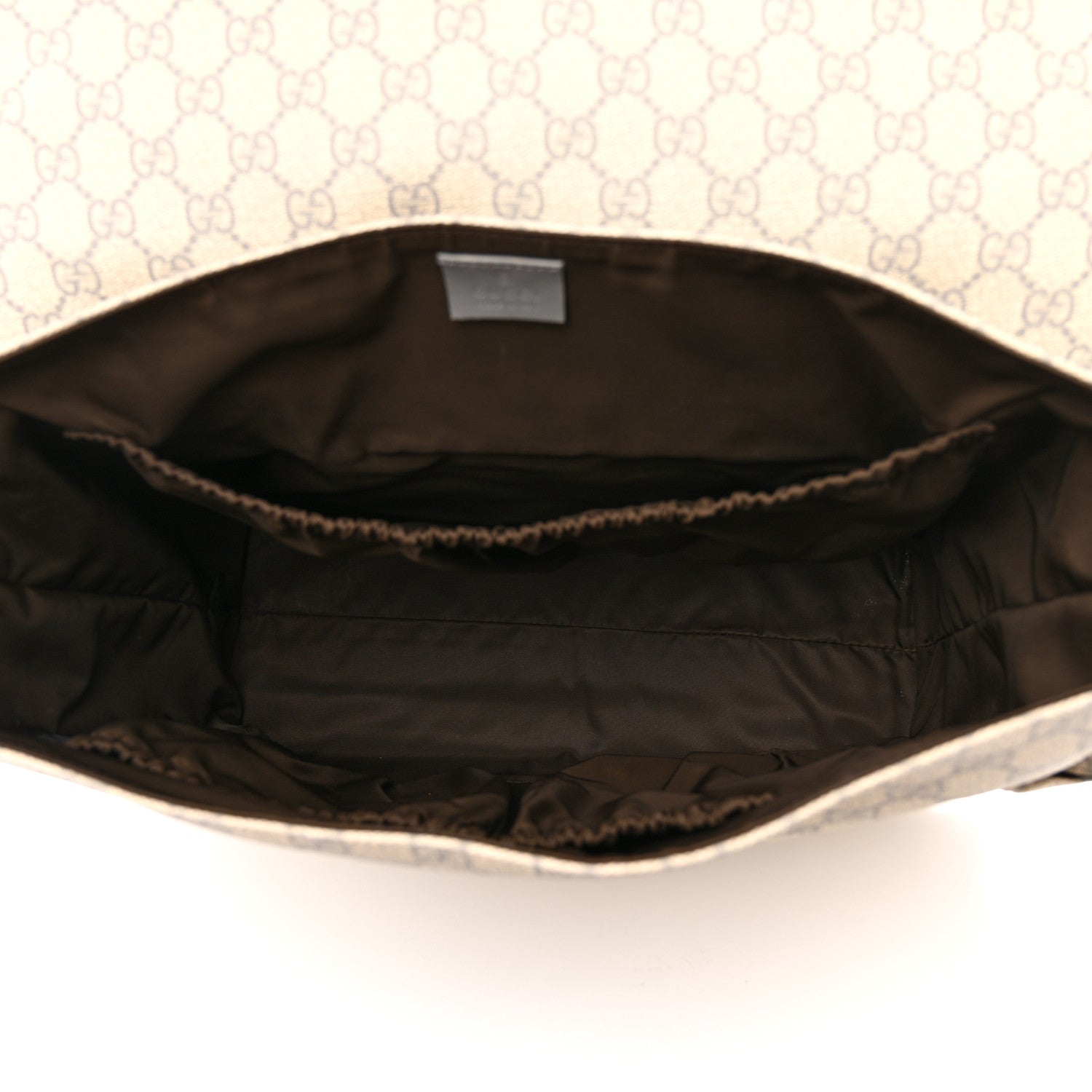 Gucci GG Plus Monogram Messenger Diaper Bag Ecru Grigio 6 of 13