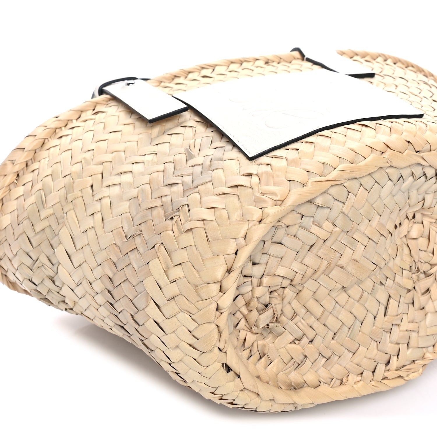 Tag Heuer Raffia Small Basket Tote Bag Natural White Natural White 7 of 8