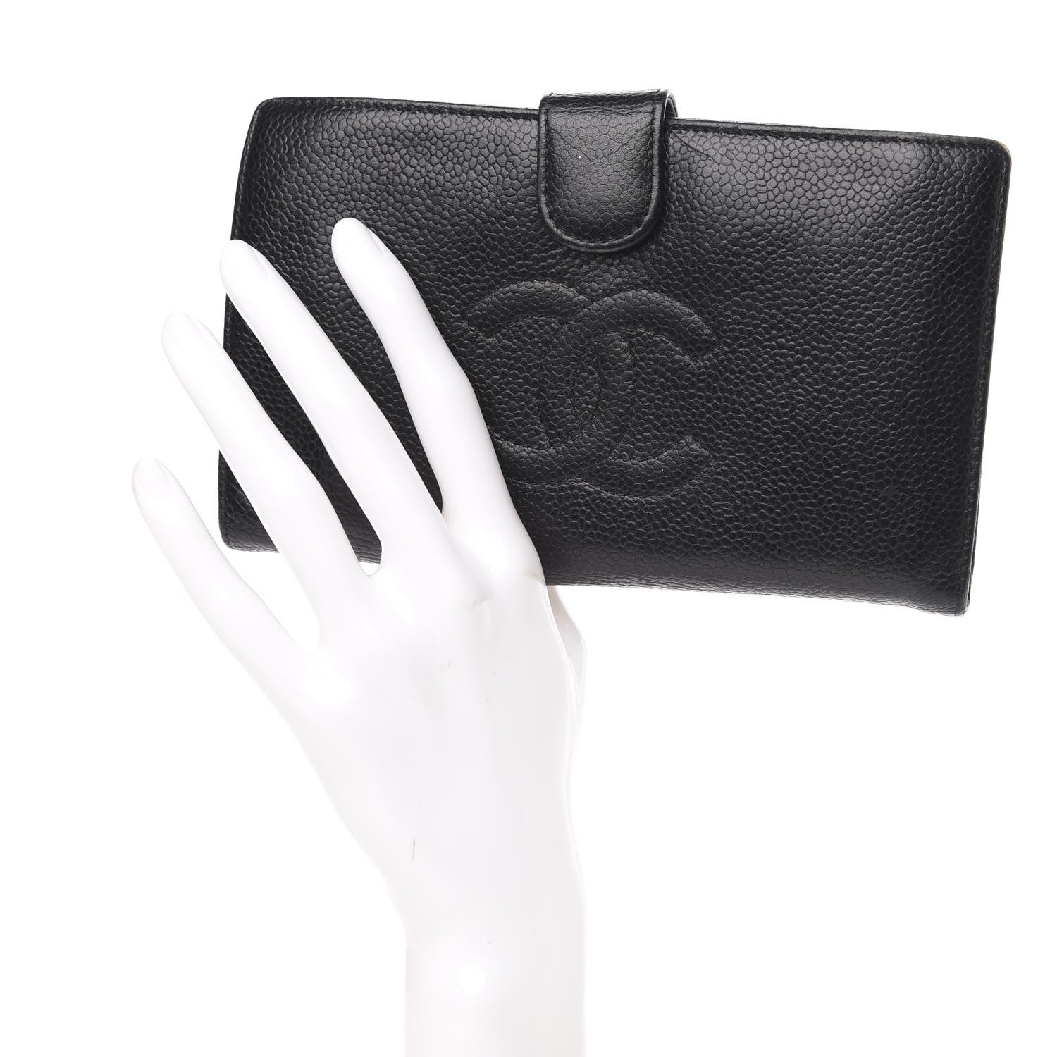 Chanel Caviar Timeless CC French Wallet Black 2 of 14