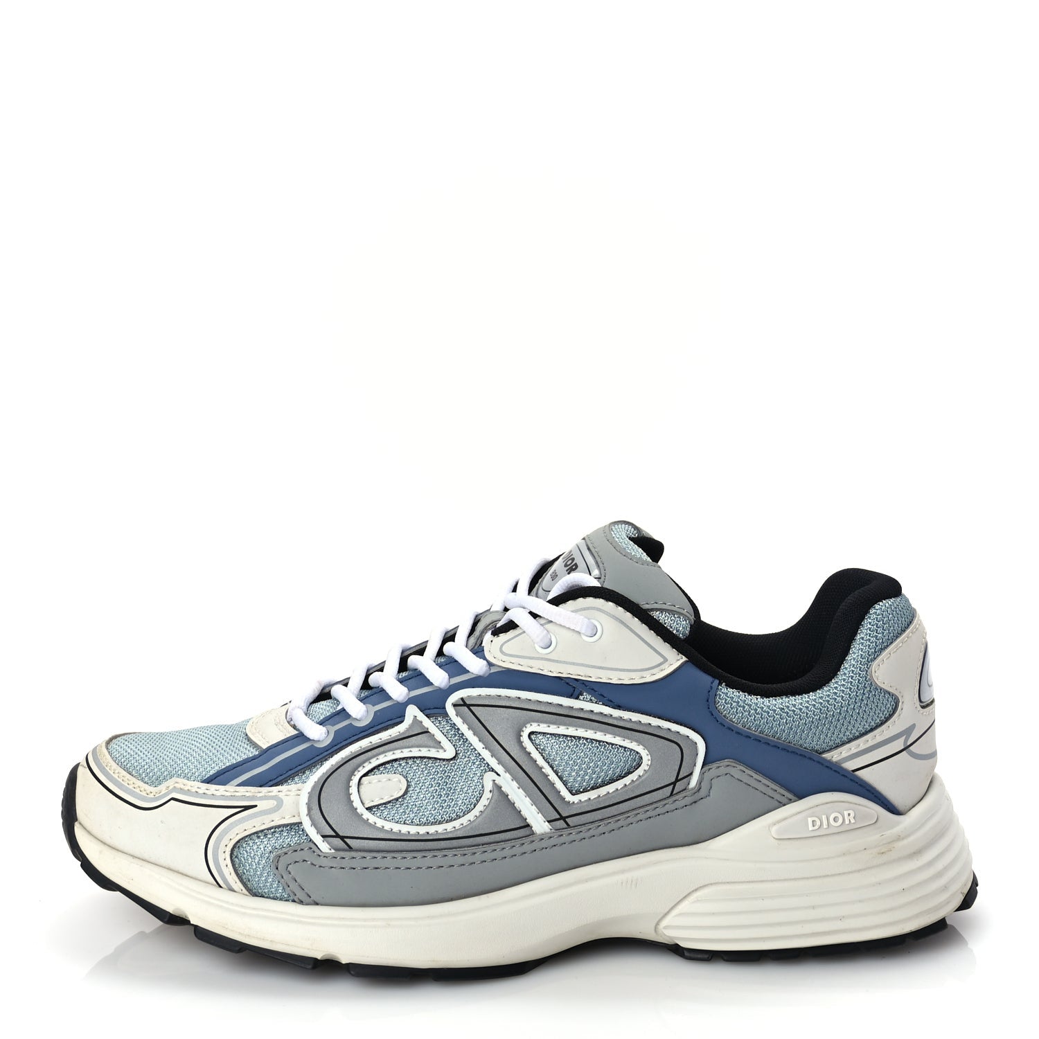 Christian Dior Technical Mesh Calfskin Mens B30 Sneakers 43 White Blue 1 of 9