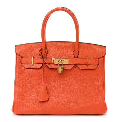 Hermes Taurillon Clemence Birkin 30 Feu 1 of 14