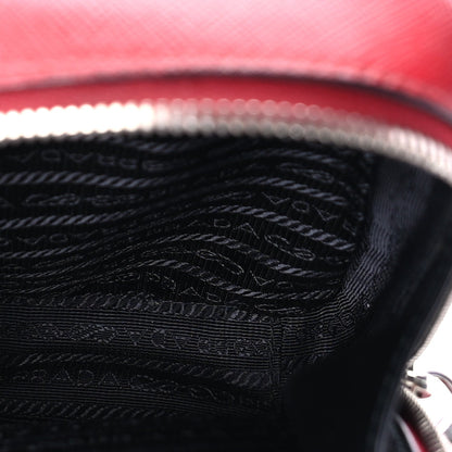 Prada Saffiano Travel Brique Crossbody Messenger Bag Fuoco 4 of 7