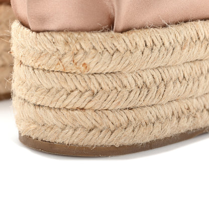 Miu Miu Satin Crystal Platform Espadrilles 39.5 Pink 9 of 9