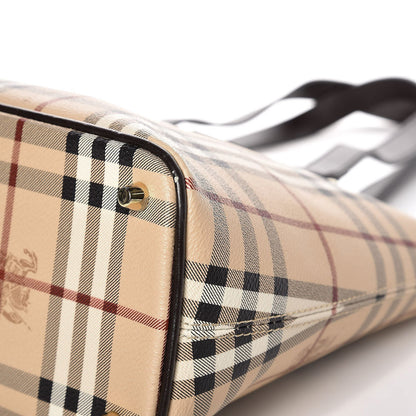 Burberry Haymarket Check Medium Regent Tote Chocolate 8 of 9