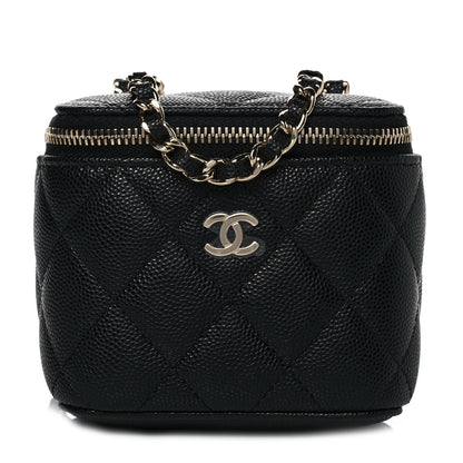 Chanel Caviar Quilted Mini Vanity Case With Chain Black 1 of 10