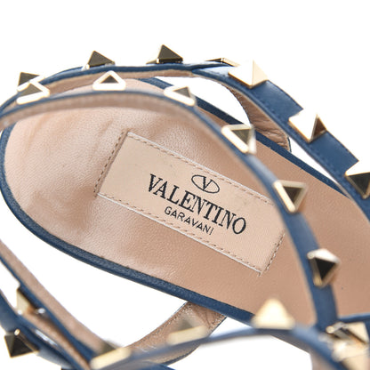 Valentino Garavani Suede Rockstud Ankle Strap 65mm Pumps 38.5 Peacock 6 of 7