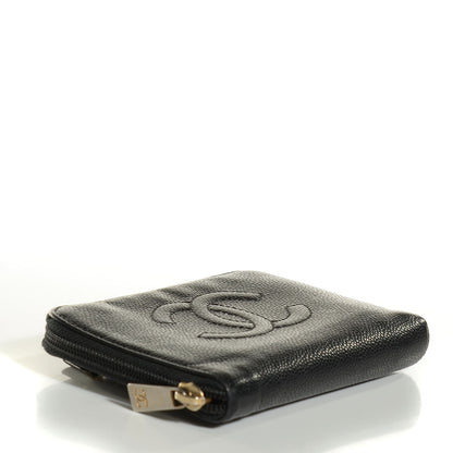 Chanel Caviar Timeless Zip Around Wallet Black 4 of 8