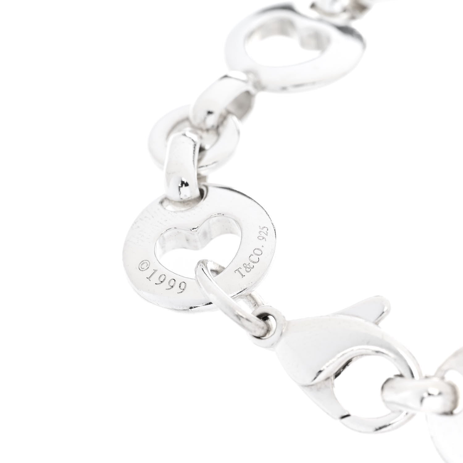 Tiffany Sterling Silver Heart Stencil Bracelet 4 of 4