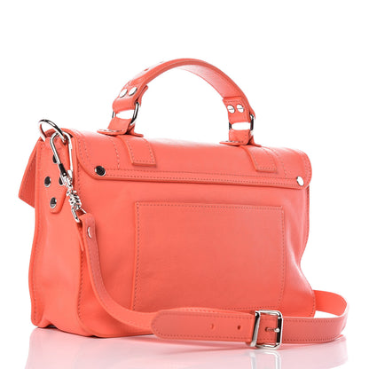 Proenza Schouler Lambskin Tiny PS1 Satchel Neon Coral 3 of 8