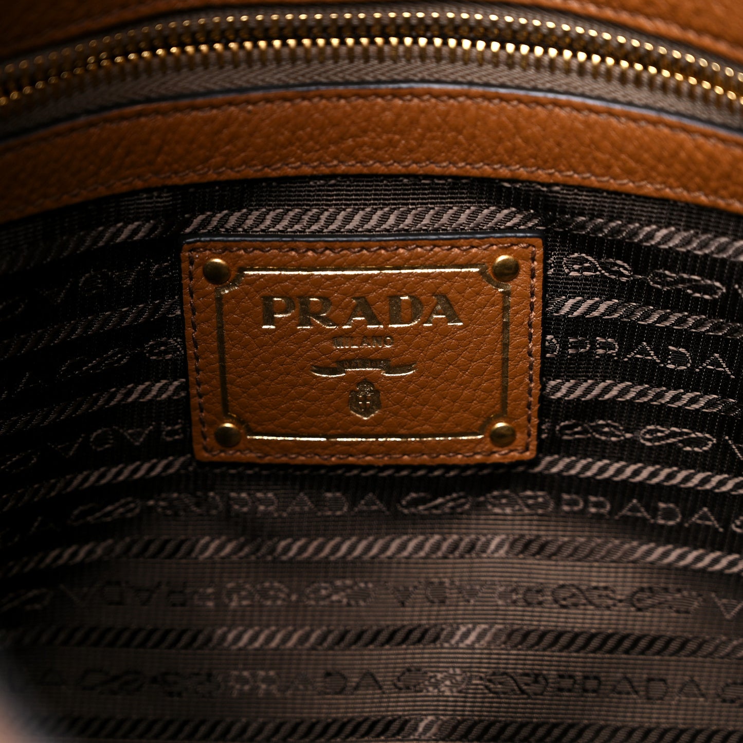 Vitello Phenix Embossed Logo Hobo Cannella