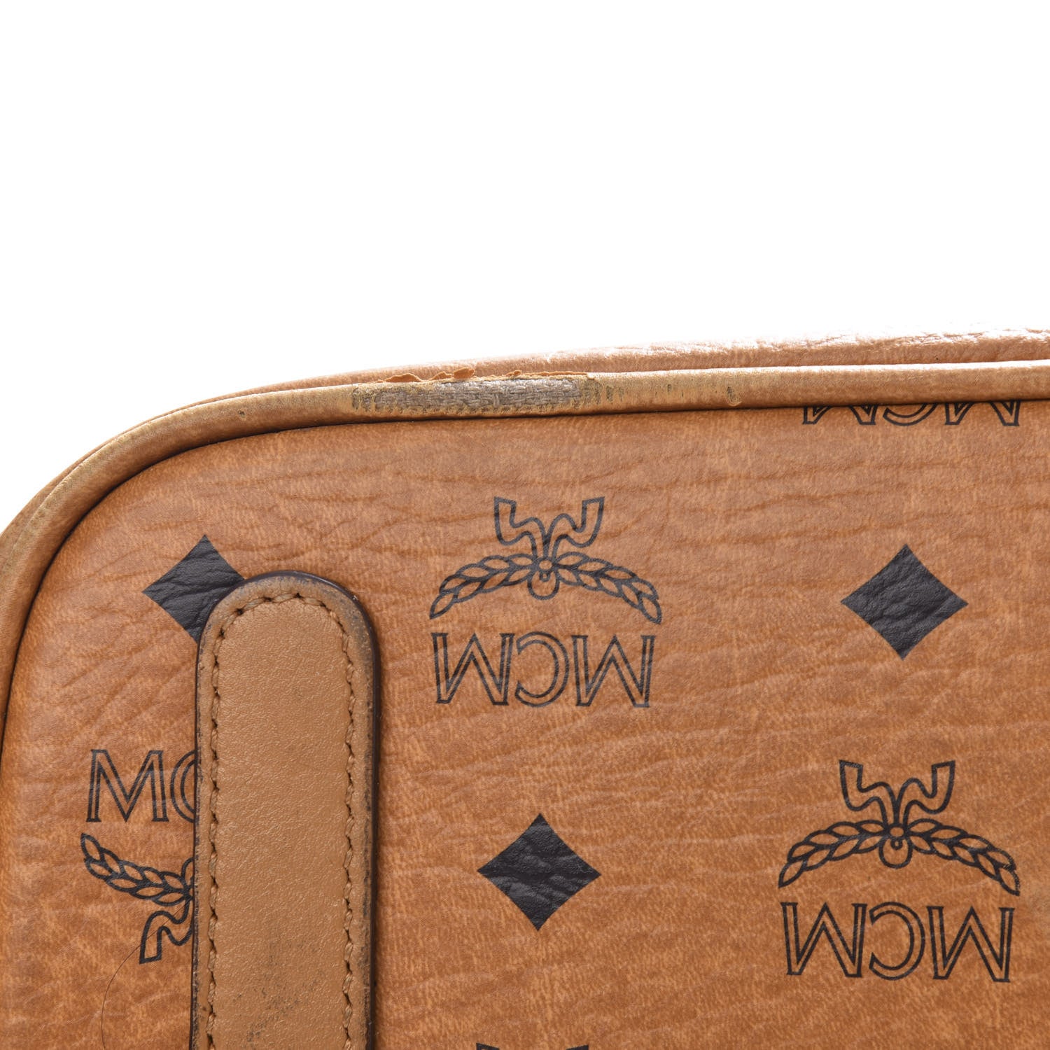 MCM Visetos Medium Liz Reversible Shopper Tote Cognac 11 of 24