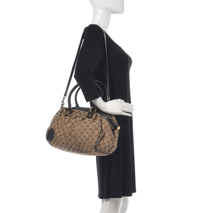 Gucci Monogram Medium Sukey Boston Bag Brown 2 of 14