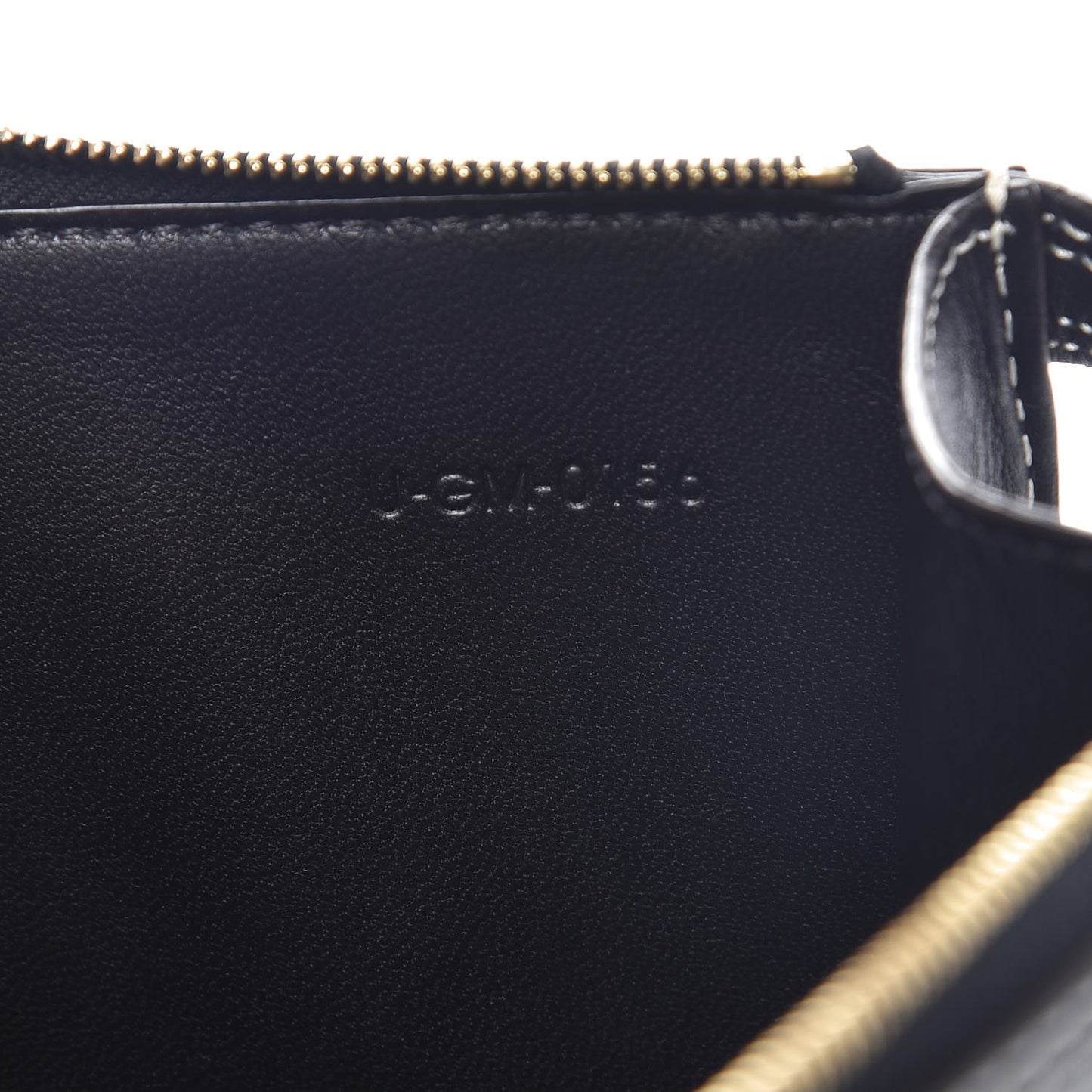 Smooth Calfskin Ring Clutch Black