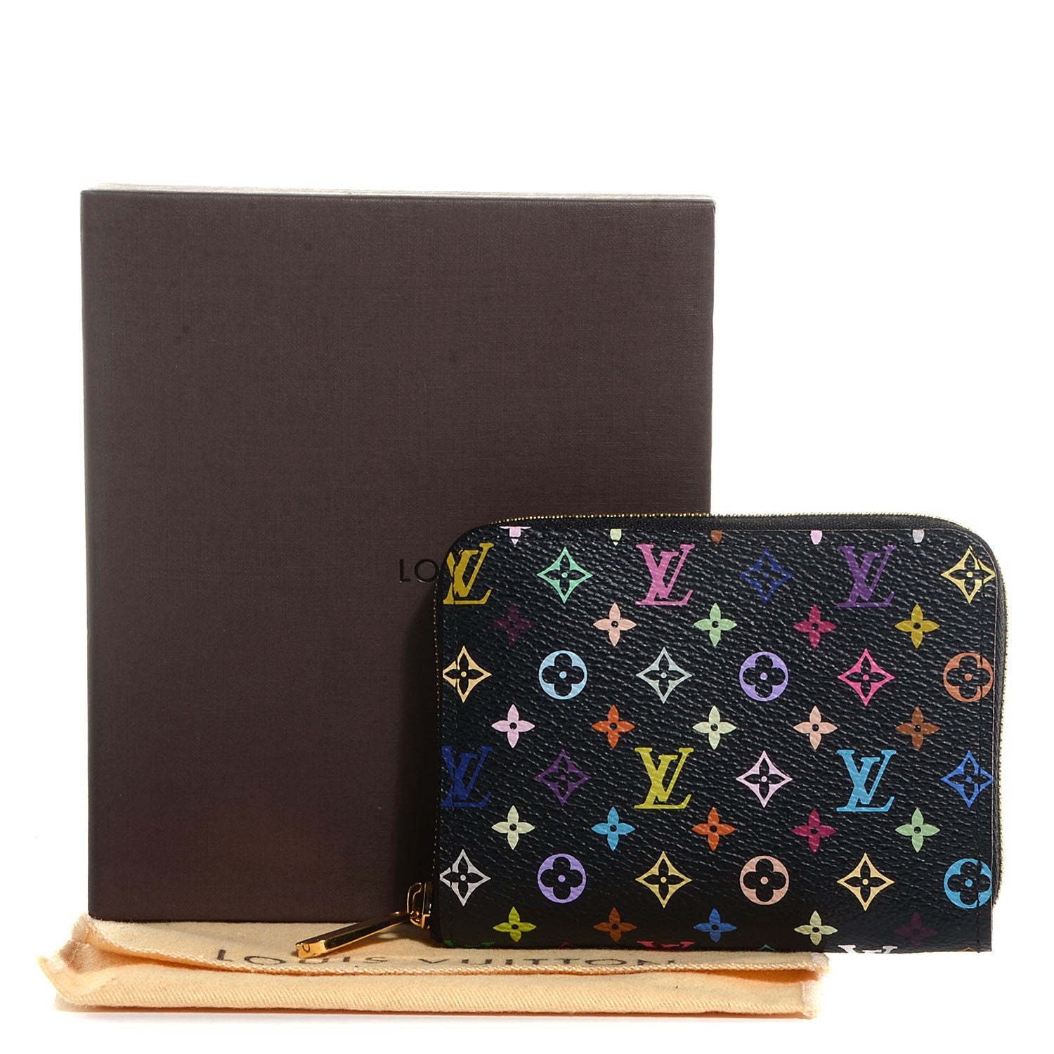 Louis Vuitton Monogram Multicolor Zippy Coin Purse Black Grenade 8 of 8