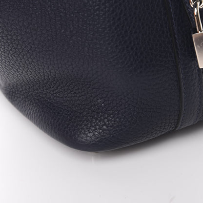 Hermes Taurillon Clemence Swift Eclat Picotin Lock 18 PM Bleu Nuit Rose Pourpre 10 of 12