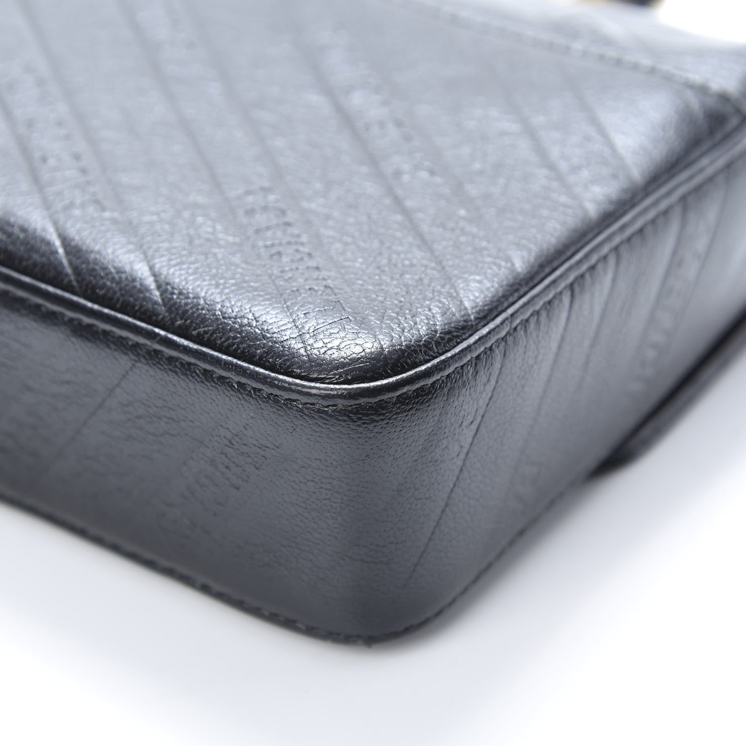 Balenciaga Shiny Goatskin Logo Embossed BB Chain Wallet Black 11 of 15