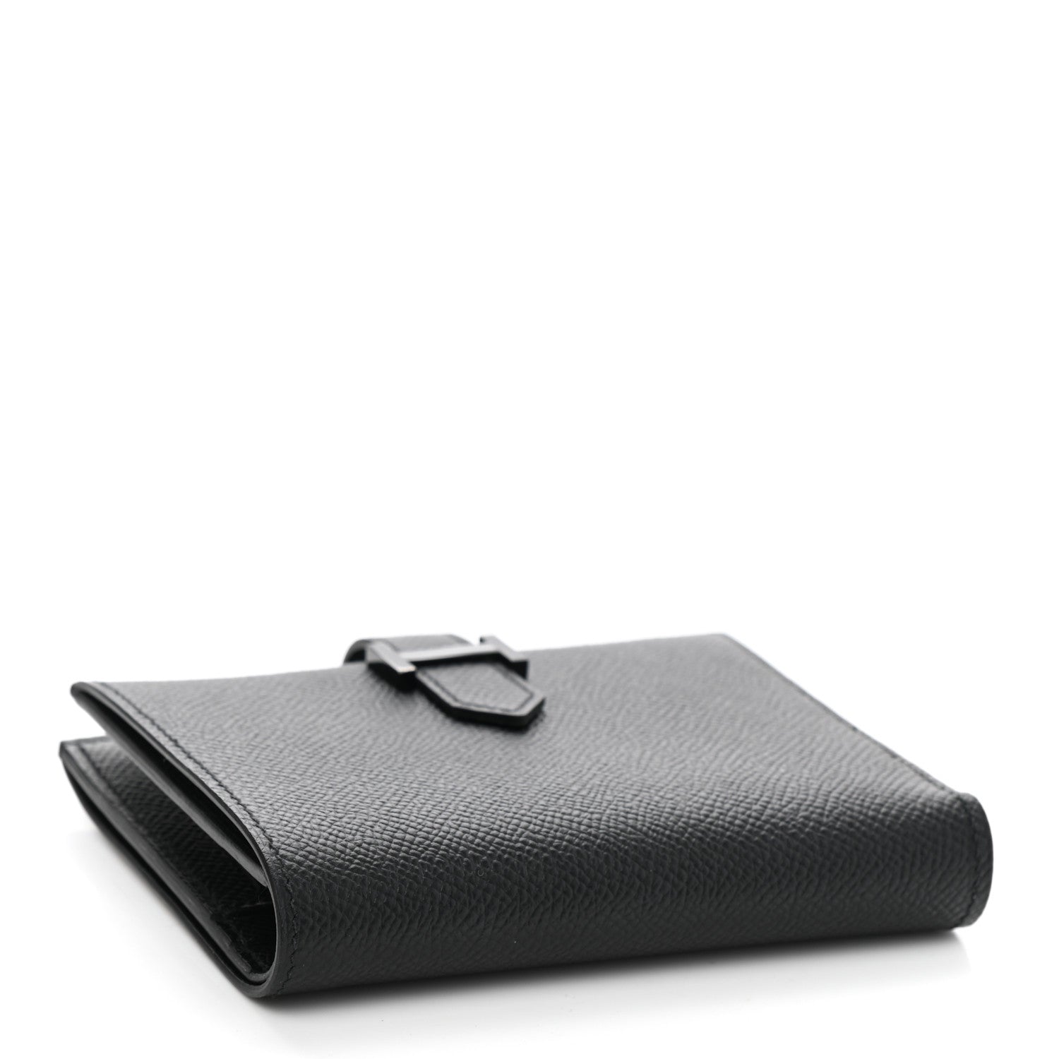 Hermes Epsom Monochrome Bearn Compact Wallet Black 4 of 9