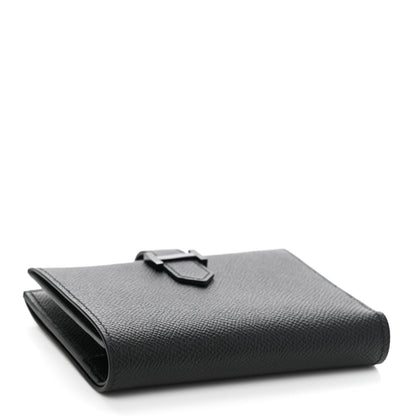 Hermes Epsom Monochrome Bearn Compact Wallet Black 4 of 9