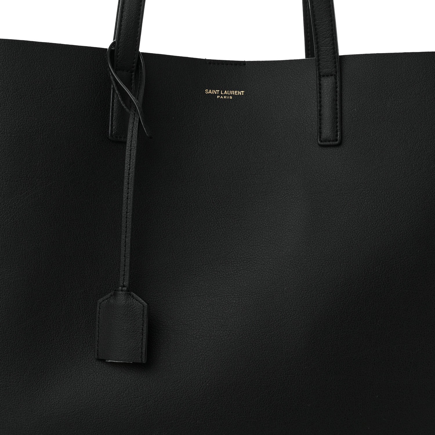 Saint Laurent Calfskin Large Shopping Tote Black 9 of 11