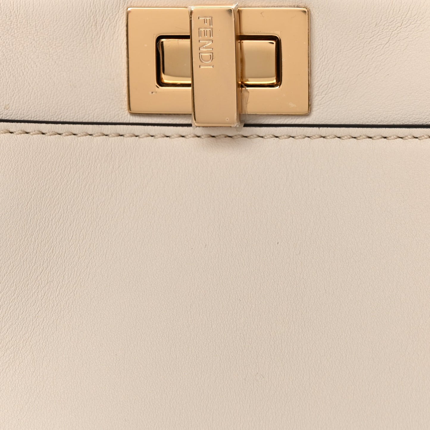 Vitello Seta Suede FF Mini Peekaboo Iconic Satchel Uovo Sigaro Marrone
