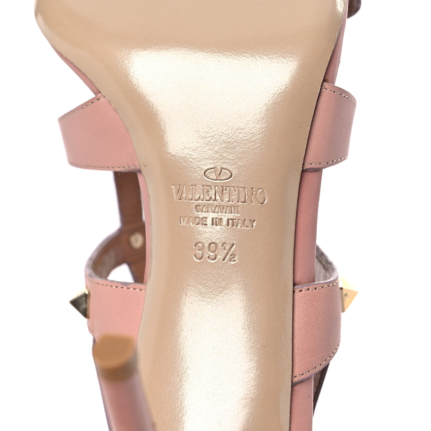 Nappa Rockstud Cage Sandals 39.5 Rose