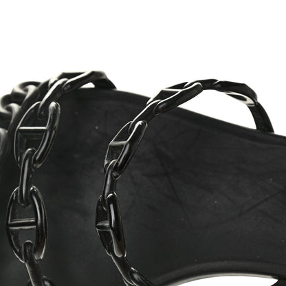 Hermes Rubber Chaine d'Ancre Rivage Sandals 38 Black 8 of 8