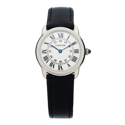Cartier Stainless Steel Calfskin 29mm Ronde Solo Quartz Watch 1 of 5