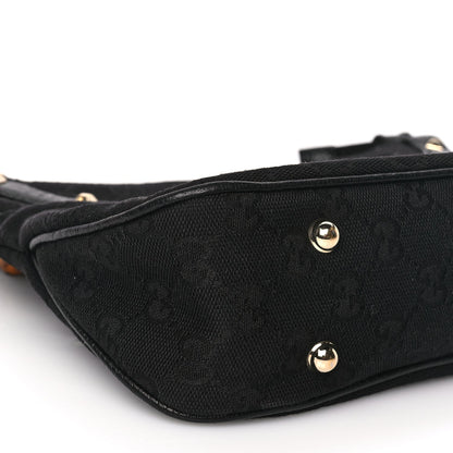 Gucci Monogram Anita Bamboo Top Handle Bag Black 8 of 9
