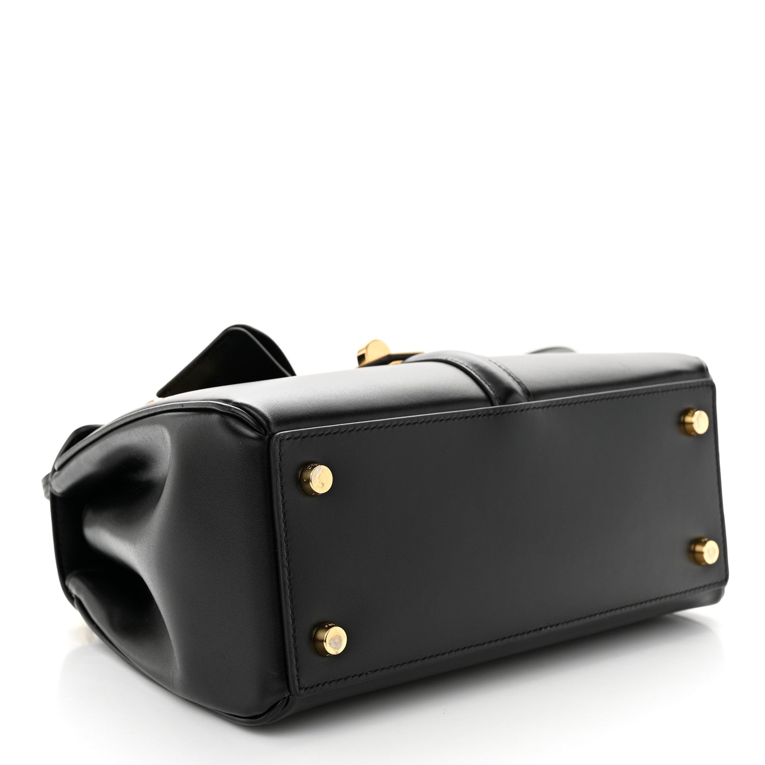 Celine Satinated Calfskin Small 16 Top Handle Bag Black 4 of 10