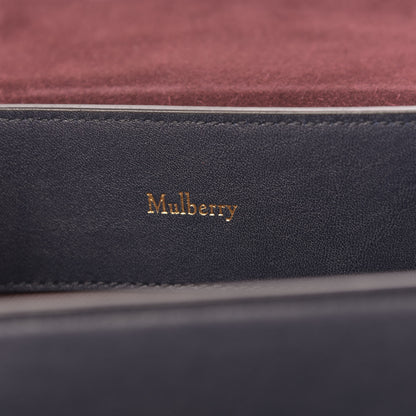 Mulberry Silky Calfskin Small Seaton Midnight Blue 6 of 10