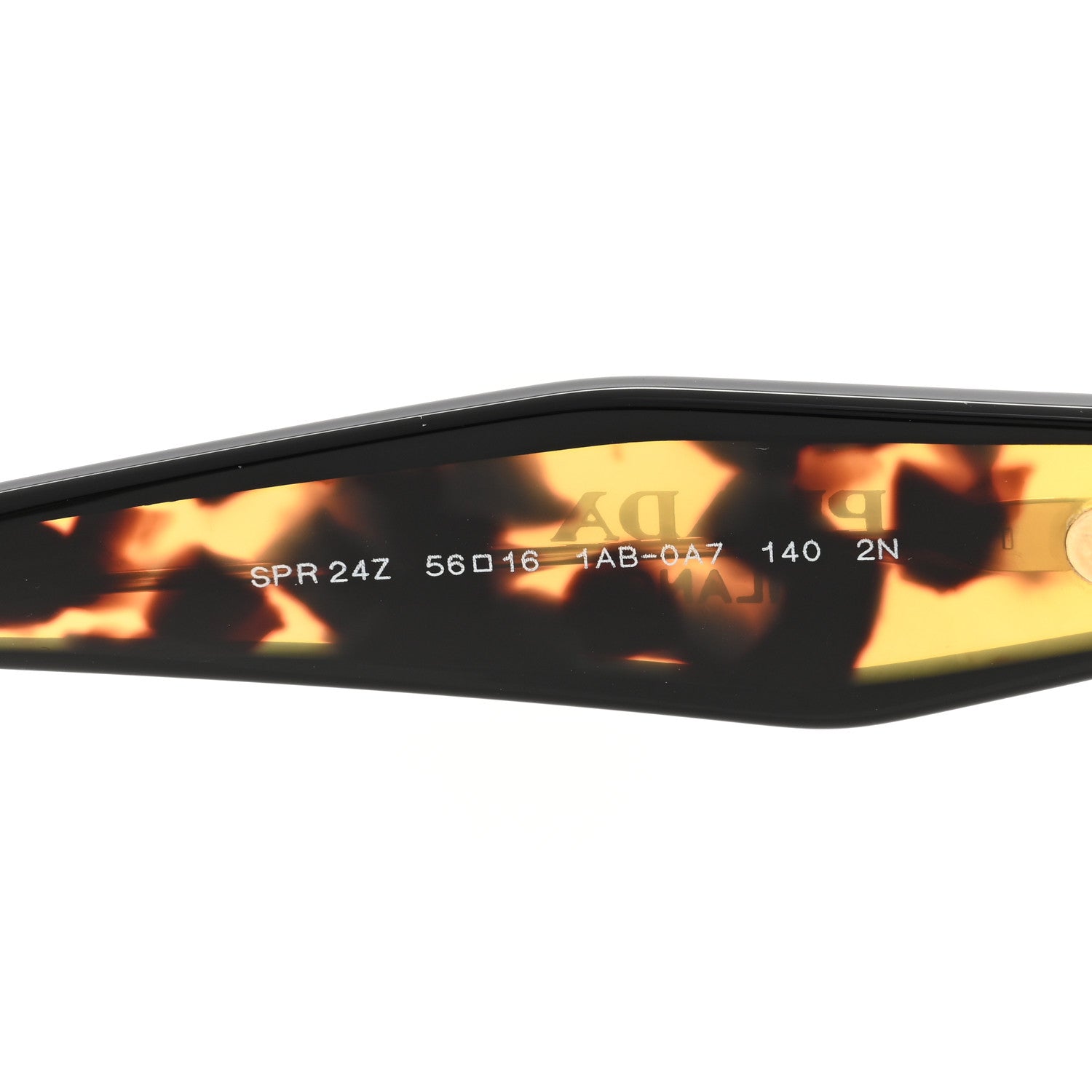 Prada Acetate Square Sunglasses SPR 24Z Black Tortoise 6 of 7