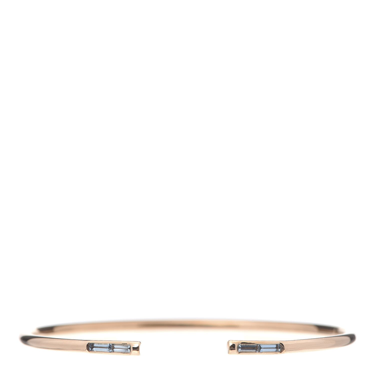 Tiffany 18K Yellow Gold Aquamarine Sparklers Wire Cuff Bracelet 1 of 4