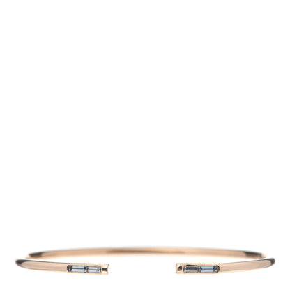 Tiffany 18K Yellow Gold Aquamarine Sparklers Wire Cuff Bracelet 1 of 4