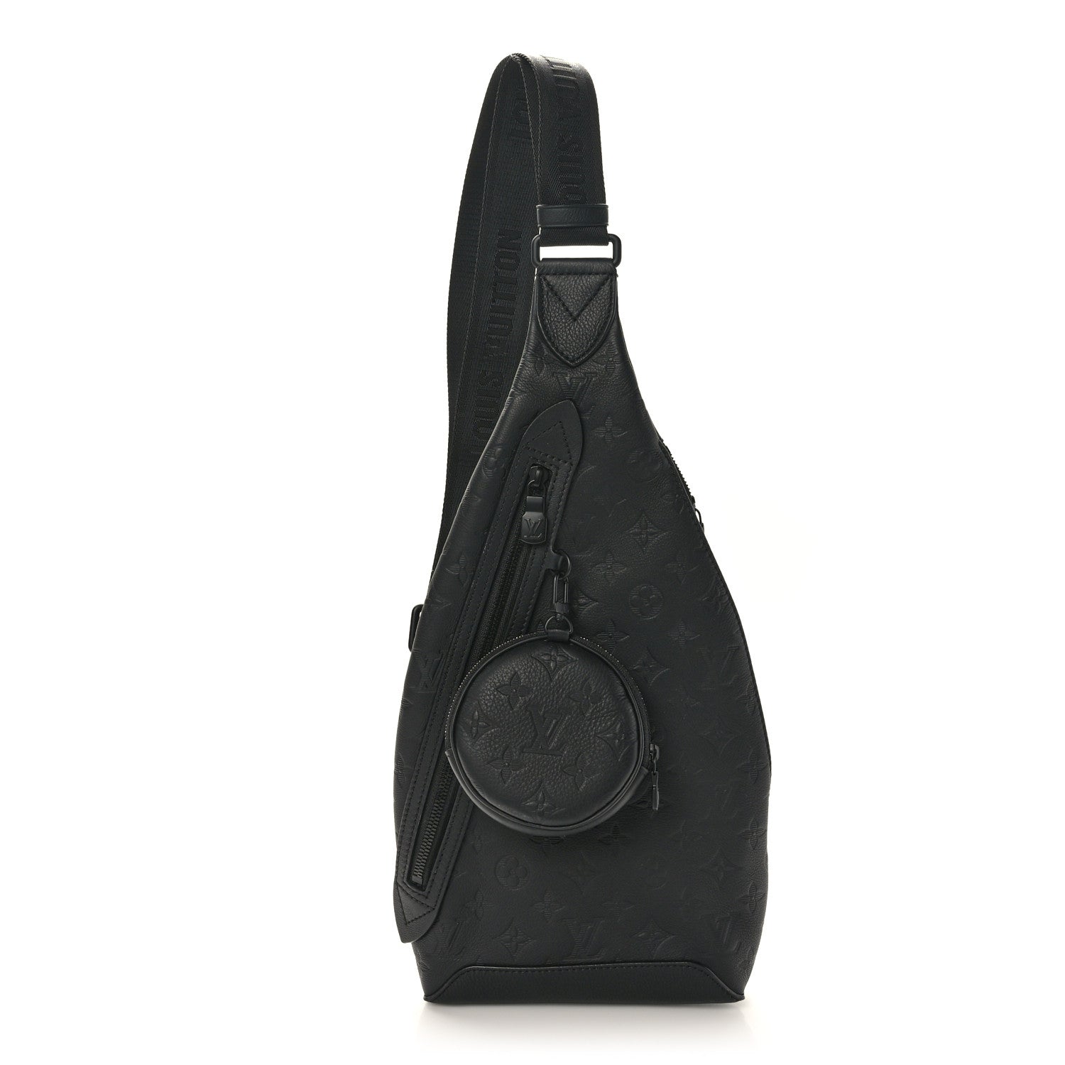 Louis Vuitton Calfskin Shadow Monogram Duo Slingbag Black 1 of 10