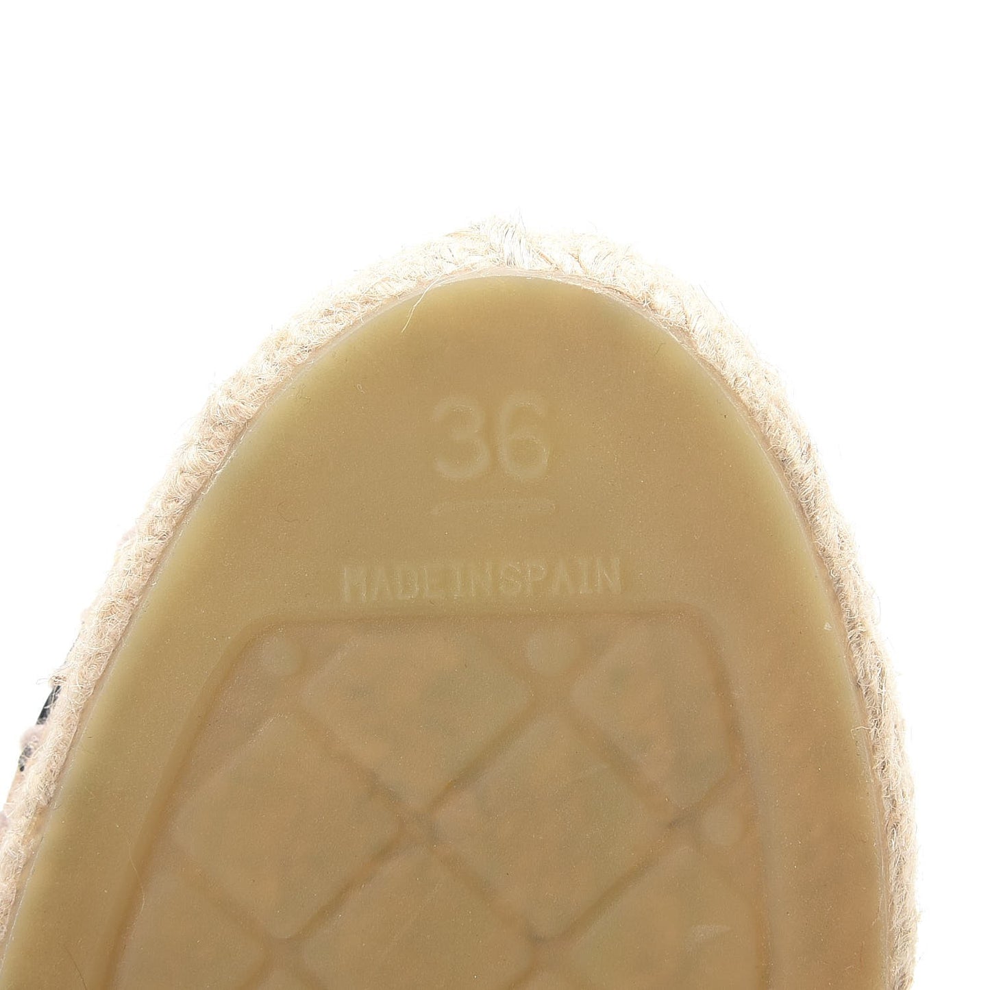 Lambskin CC Espadrilles 36 Beige Black