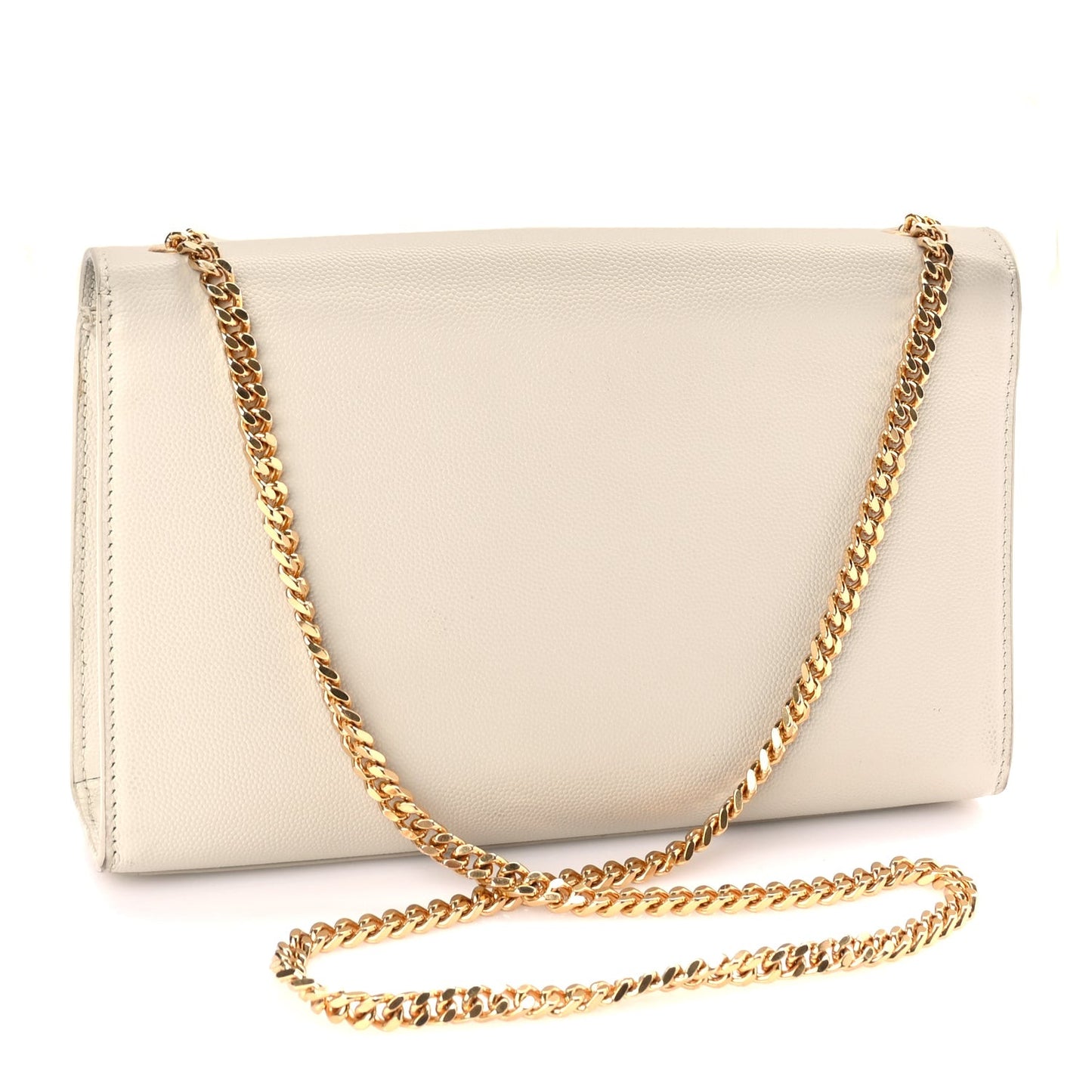 Grain De Poudre Calfskin Medium Classic Monogram Kate Tassel Satchel Crema Soft