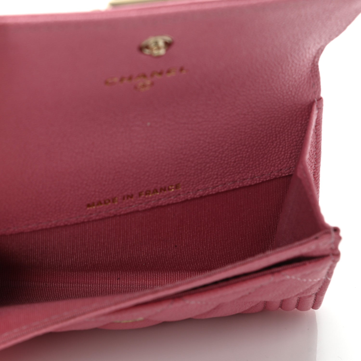 Chanel Caviar Quilted Boy Flap Card Holder Wallet Light Pink 5 of 11