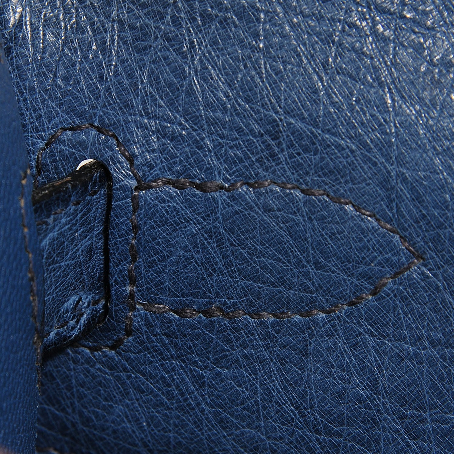 Hermes Ostrich Kelly Sellier 28 Bleu Roi 16 of 25