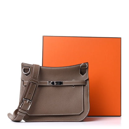 Hermes Taurillon Clemence Jypsiere 28 Etoupe 13 of 13