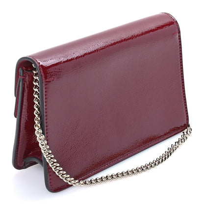 Gucci Crinkled Patent Mini Dionysus Shoulder Bag Rosso Ancora Red 2 of 7