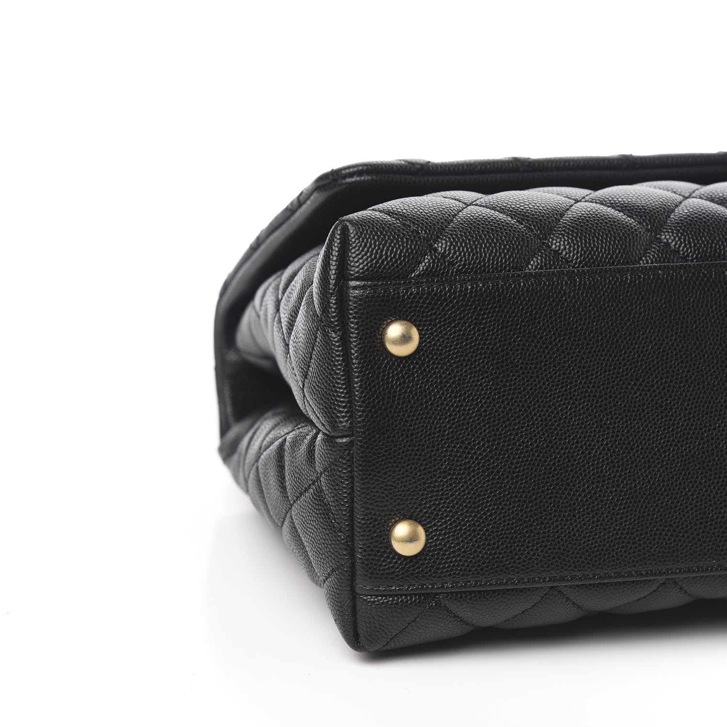 Chanel Caviar Lizard Embossed Quilted Small Coco Handle Flap Black 8 of 10