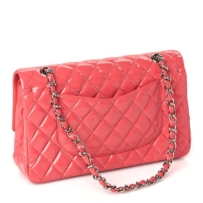 Chanel Patent Quilted Medium Double Flap Dark Pink 2 of 9