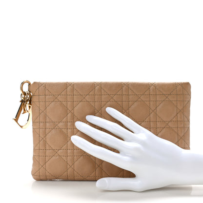 Christian Dior Coated Canvas Cannage Panarea Pouch Beige 2 of 7