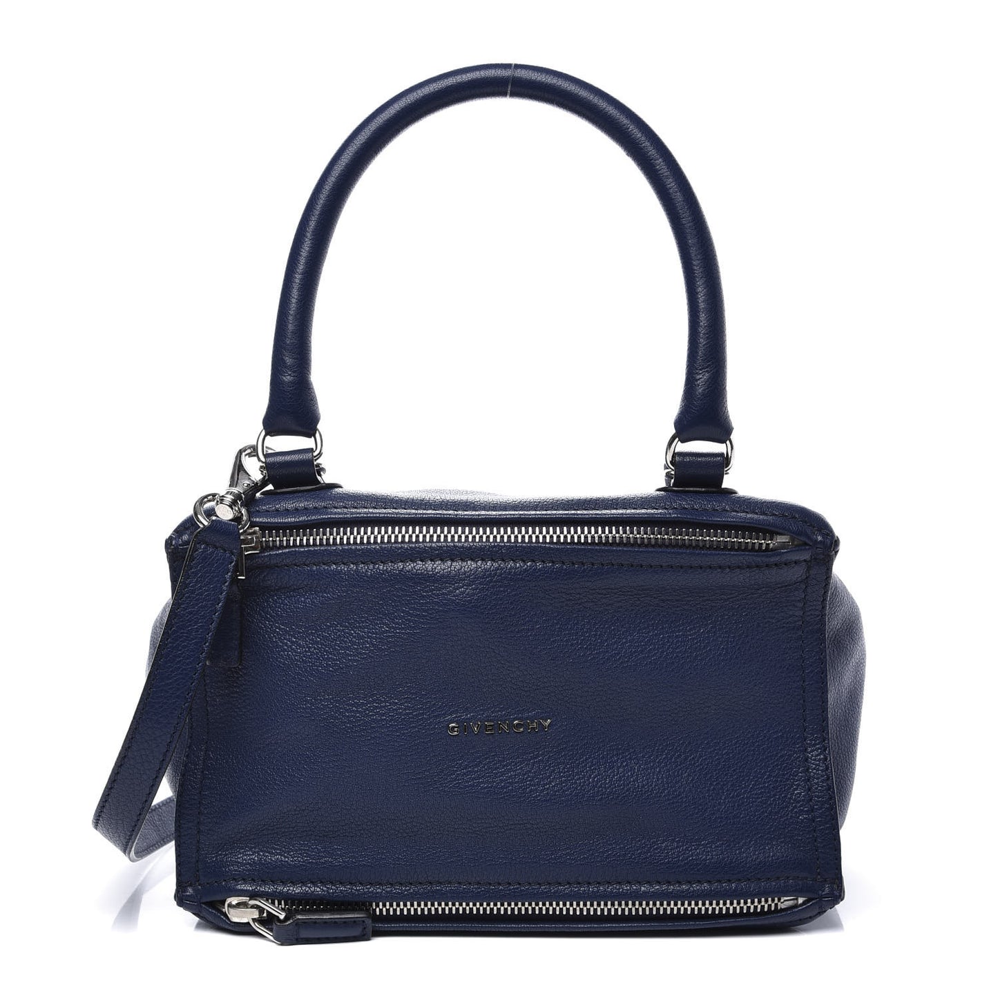 Sugar Goatskin Small Pandora Deep Blue