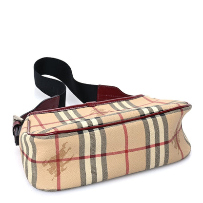 Burberry Haymarket Check Shoulder Bag Military Red 3 of 8